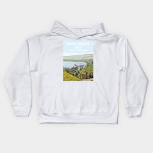 Robin Hoods Bay, North Yorkshire. Travel poster Kids Hoodie